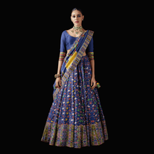 Load image into Gallery viewer, Mayyur Girotra - navy blue lehenga set - The Grand Trunk