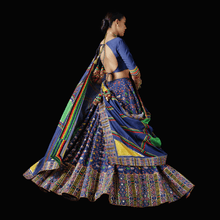 Load image into Gallery viewer, Mayyur Girotra - navy blue lehenga set - The Grand Trunk