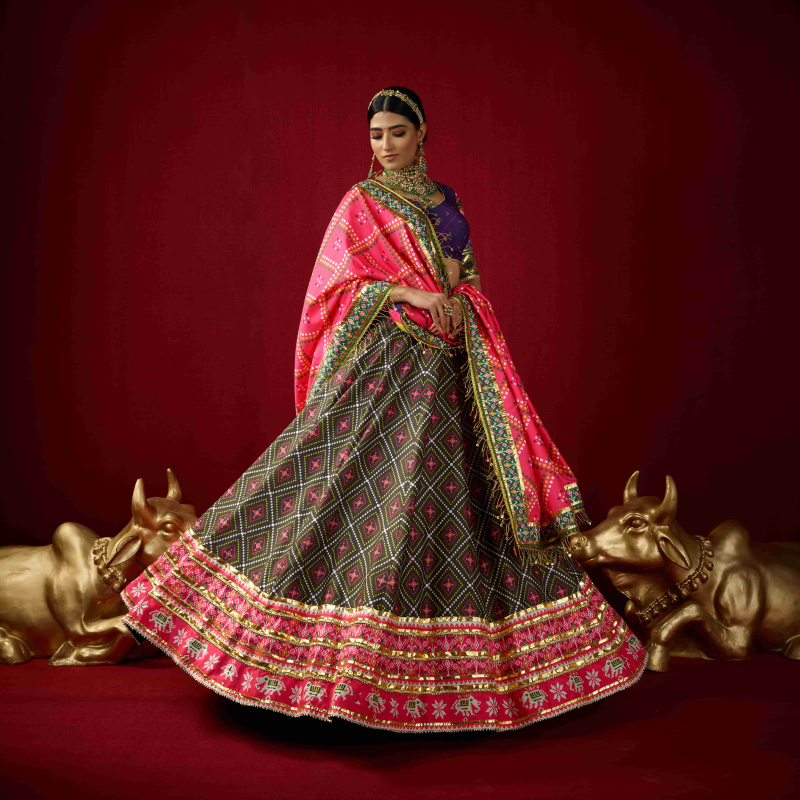 Mayyur Girotra - mehendi green lehenga set - The Grand Trunk