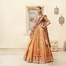 Load image into Gallery viewer, Mayyur Girotra- Orange lehenga set - The Grand Trunk