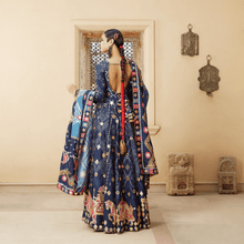 Load image into Gallery viewer, Mayyur Girotra- Navy Blue Anarkali set - The Grand Trunk