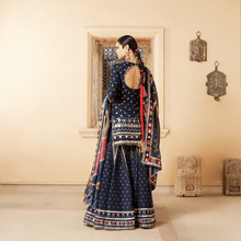 Load image into Gallery viewer, Mayyur Girotra-  navy blue gharara set - The Grand Trunk