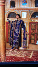 Load image into Gallery viewer, Mayyur Girotra- Navy Blue kurta churidar set - The Grand Trunk