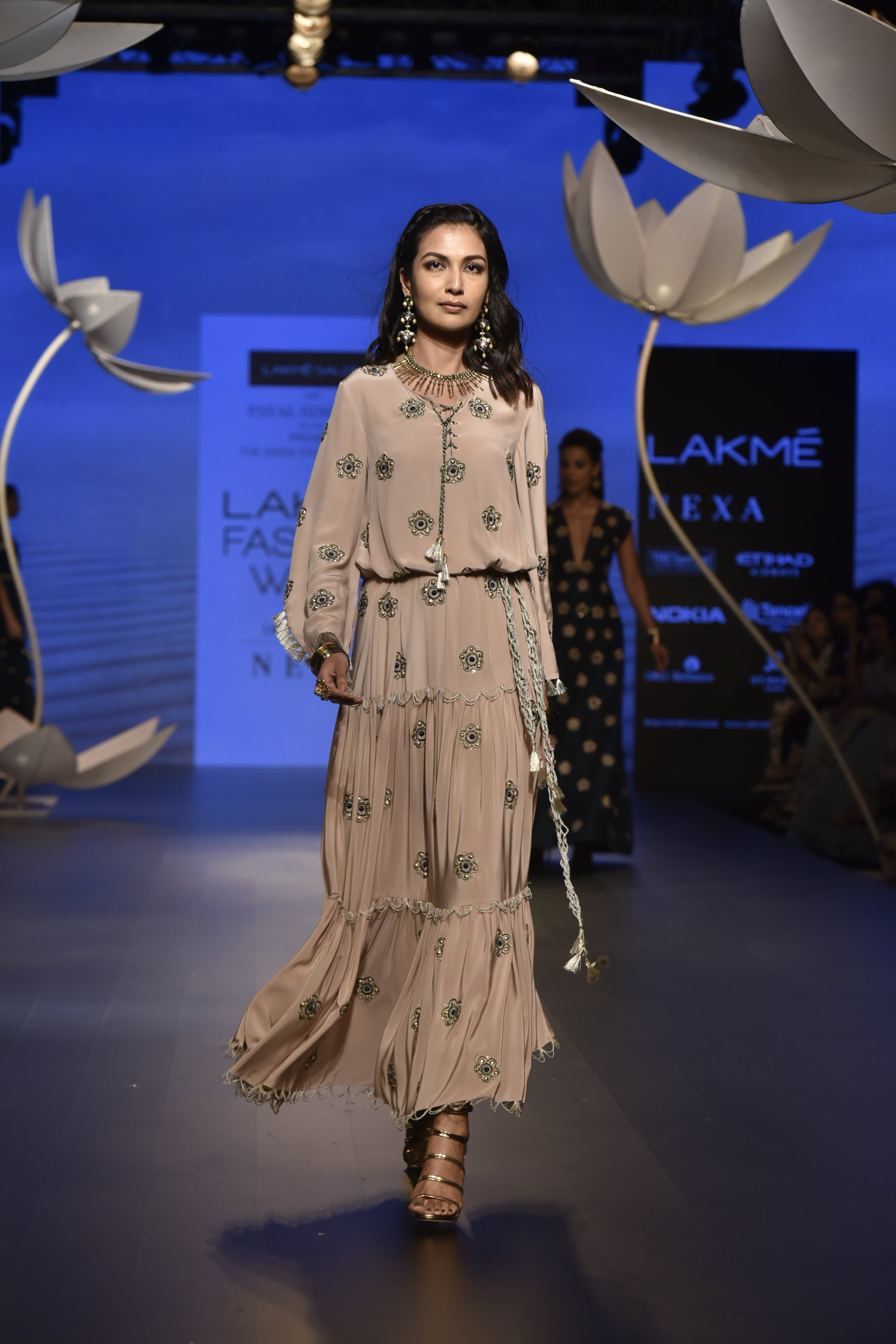 Payal Singhal Nimet Tiered Dress - The Grand Trunk