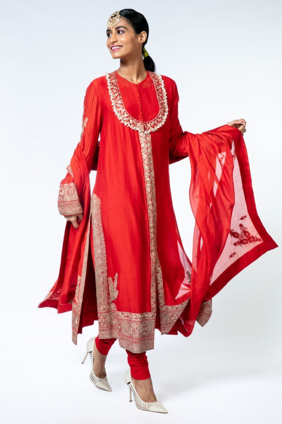 Red Heavy Kurta Set - The Grand Trunk