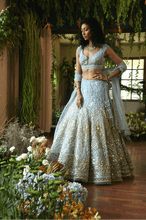 Load image into Gallery viewer, Renu Tandon - Shaded Aqua lehenga Set - The Grand Trunk