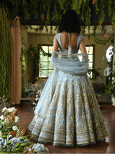 Load image into Gallery viewer, Renu Tandon - Shaded Aqua lehenga Set - The Grand Trunk