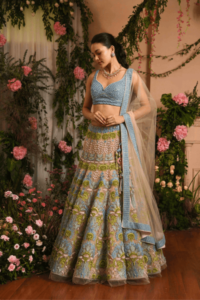 Renu Tandon - Aqualehenga Set - The Grand Trunk