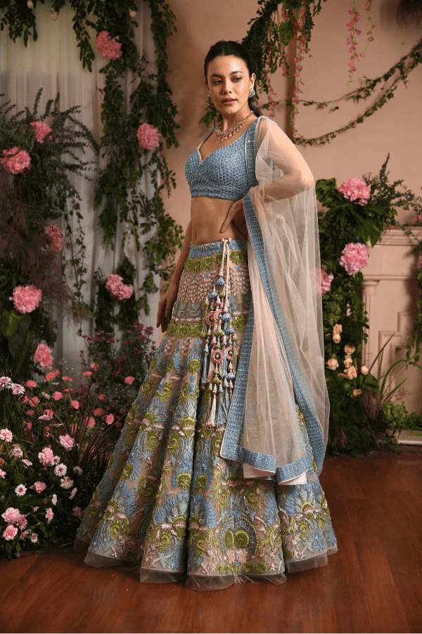 Renu Tandon - Aqualehenga Set - The Grand Trunk