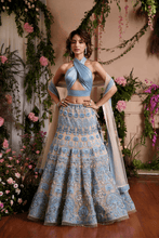 Load image into Gallery viewer, Renu Tandon - Aqua lehenga Set - The Grand Trunk