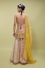 Load image into Gallery viewer, MUSTARD KURTA WITH BEIGE GHARARA - The Grand Trunk