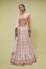 Load image into Gallery viewer, PINK GEORGETTE LEHENGA SET - The Grand Trunk