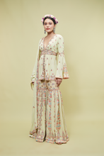 Load image into Gallery viewer, GREEN GEORGETTE GHARARA SET - The Grand Trunk