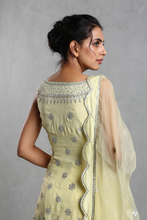 Load image into Gallery viewer, Lemon Yellow Embroidered Sharara Set - The Grand Trunk